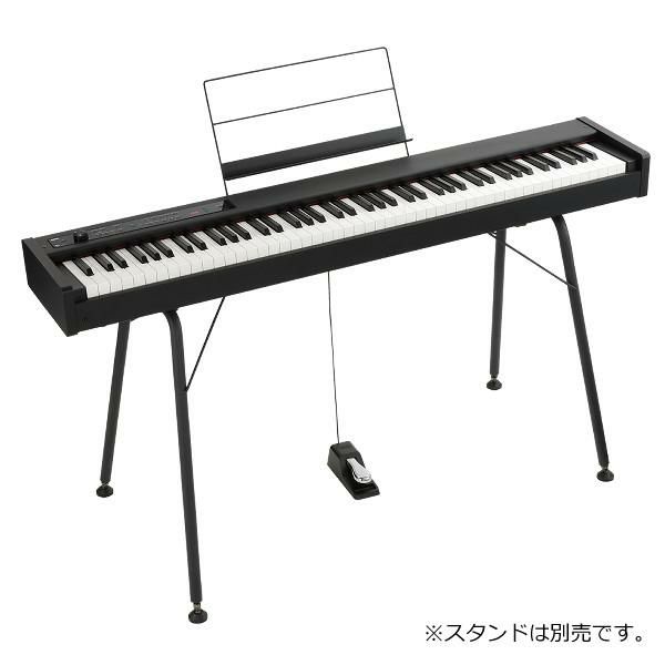 コルグ KORG 電子ピアノ88鍵 D1 BK ブラック 黒  スピーカーレス 30種類のサウンド 譜面立て ＆ ペダル ＆ ヘッドフォン付属 ラッピング不可