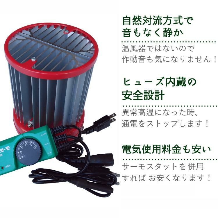 パネルヒーター・サーモ付き 昭和精機工業 200W SPE-200  SPZ-200 後継 + グリーンサーモ E-300E 付属 園芸 単品 ラッピング不可