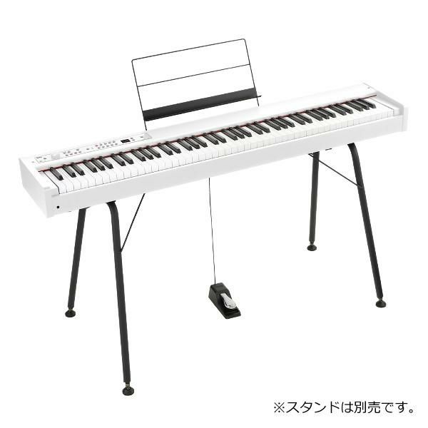 コルグ KORG 電子ピアノ88鍵 D1 WH ホワイト 白 スピーカーレス 30種類のサウンド 譜面立て ＆ ペダル ＆ ヘッドフォン付属 ラッピング不可