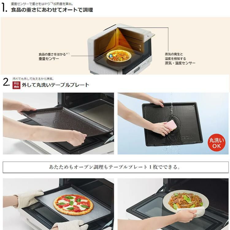 日立 ヘルシーシェフ オーブンレンジ ホワイト MRO-S8A ラッピング不可