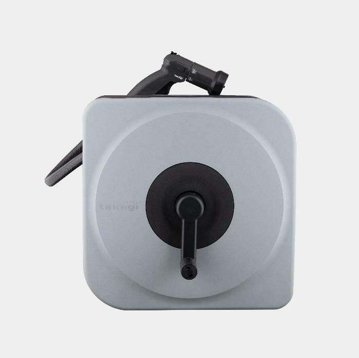 タカギ 散水ホース ボクシーネクスト 20m ワックスコート付き4点セット 工具不要 フルカバー 取っ手付き RC1220GY グレー ラッピング不可