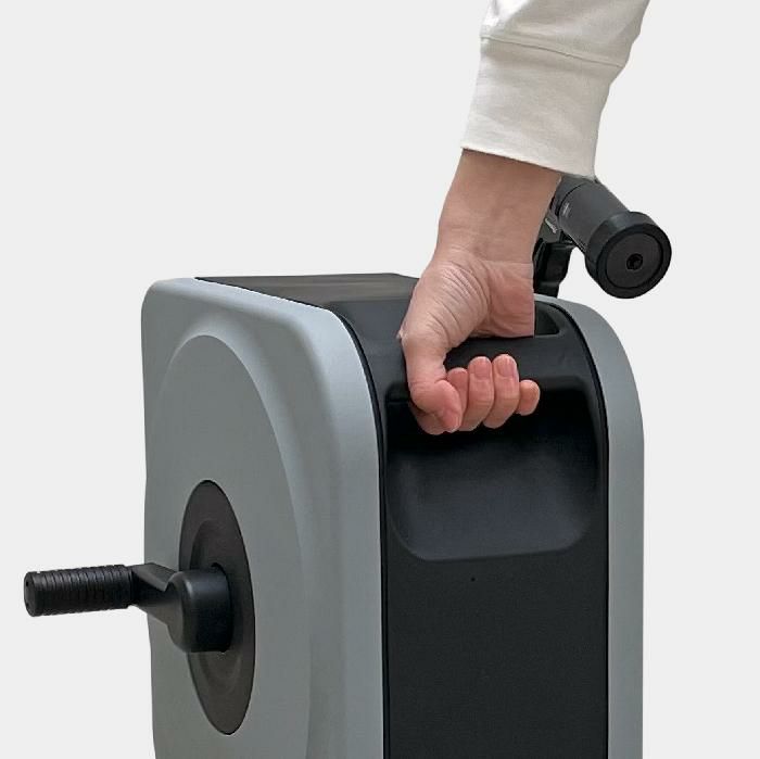 タカギ 散水ホース ボクシーネクスト 20m ワックスコート付き4点セット 工具不要 フルカバー 取っ手付き RC1220GY グレー ラッピング不可