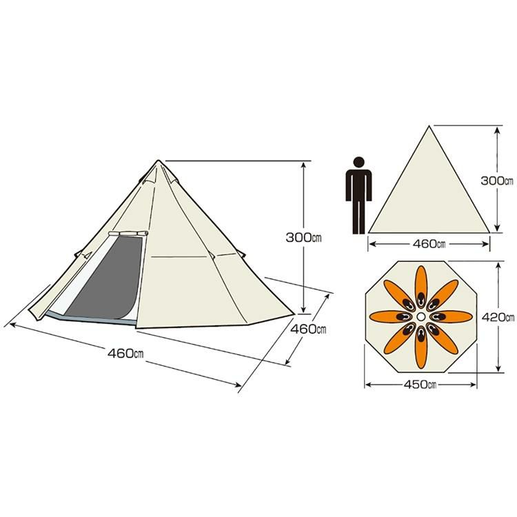 キャプテンスタッグ CSクラシック ワンポールテント オクタゴン460UV ＆ ヘキサゴンタープUV ＆ インナーテント ＆ グランドシート ラッピング不可