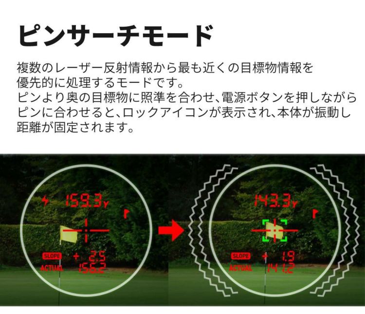 グリーンオン レーザーキャディー GL04 ブラック ゴルフティー付きセット GreenOn レーザー距離計 黒