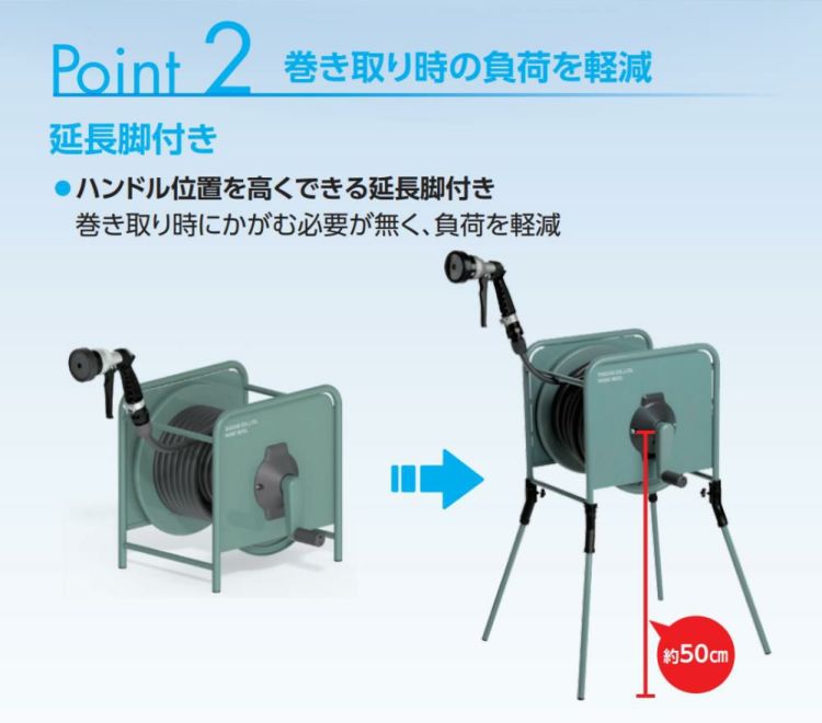 タカギ 散水ホース リフトメタルBOX 20m ガラスコート付き 工事不要 高さ2段階 RFC320GY ラッピング不可