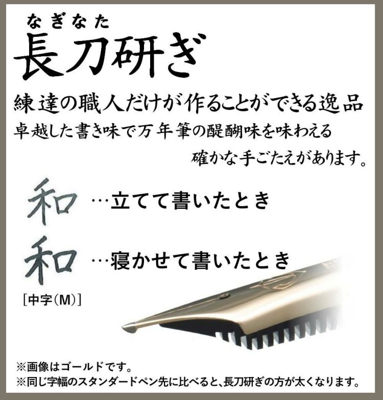 正規販売店 セーラー万年筆 長刀研ぎ シルバートリム万年筆 21金 大型 10-7122 コンバーター付き