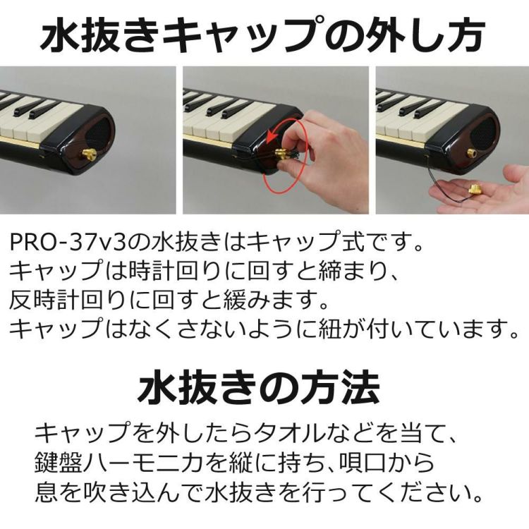 スズキ 鍵盤ハーモニカ メロディオン アルト PRO-37v3  3点セット