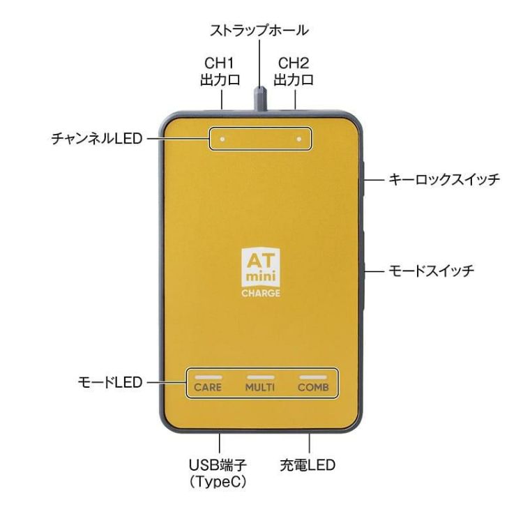 伊藤超短波 ATミニ チャージ コンディショニング機器 マイクロカレント 低周波 ATmini CHARGE 粘着パッド付属