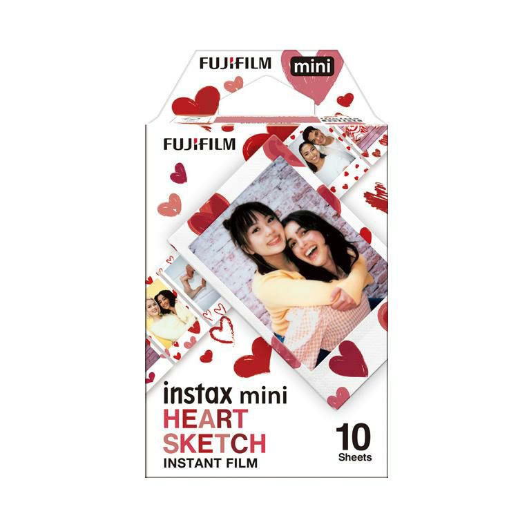 富士フイルム instax mini インスタントフィルム ハートスケッチ チェキ用フィルム メール便可：5点まで インスタックスミニサイズ