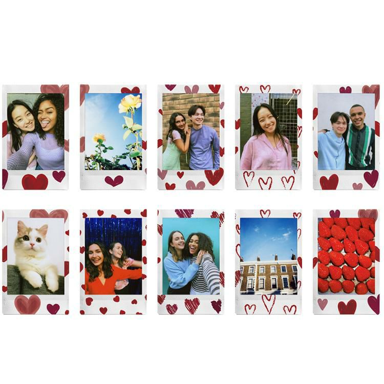 富士フイルム instax mini インスタントフィルム ハートスケッチ チェキ用フィルム メール便可：5点まで インスタックスミニサイズ