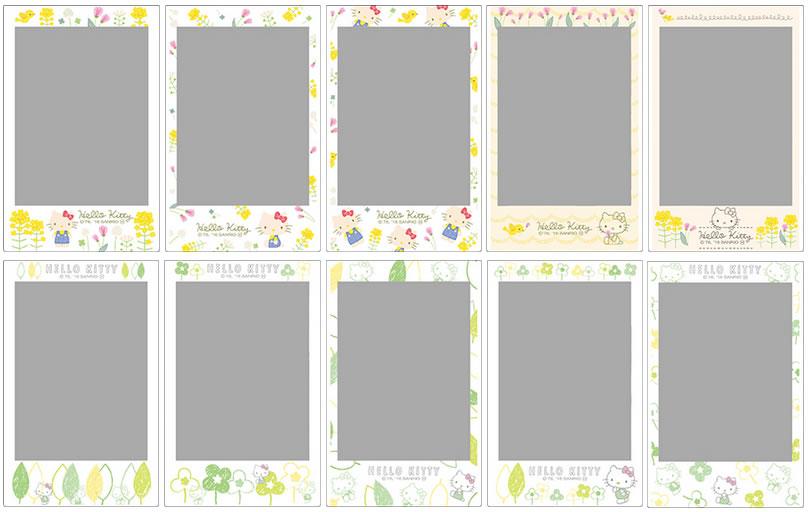 富士フイルム instax mini 絵柄入りフレームタイプ ハローキティ3  メール便可：5個まで インスタックスミニサイズ