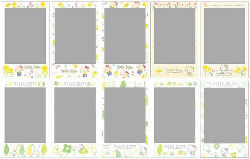 富士フイルム instax mini 絵柄入りフレームタイプ ハローキティ3  メール便可：5個まで インスタックスミニサイズ