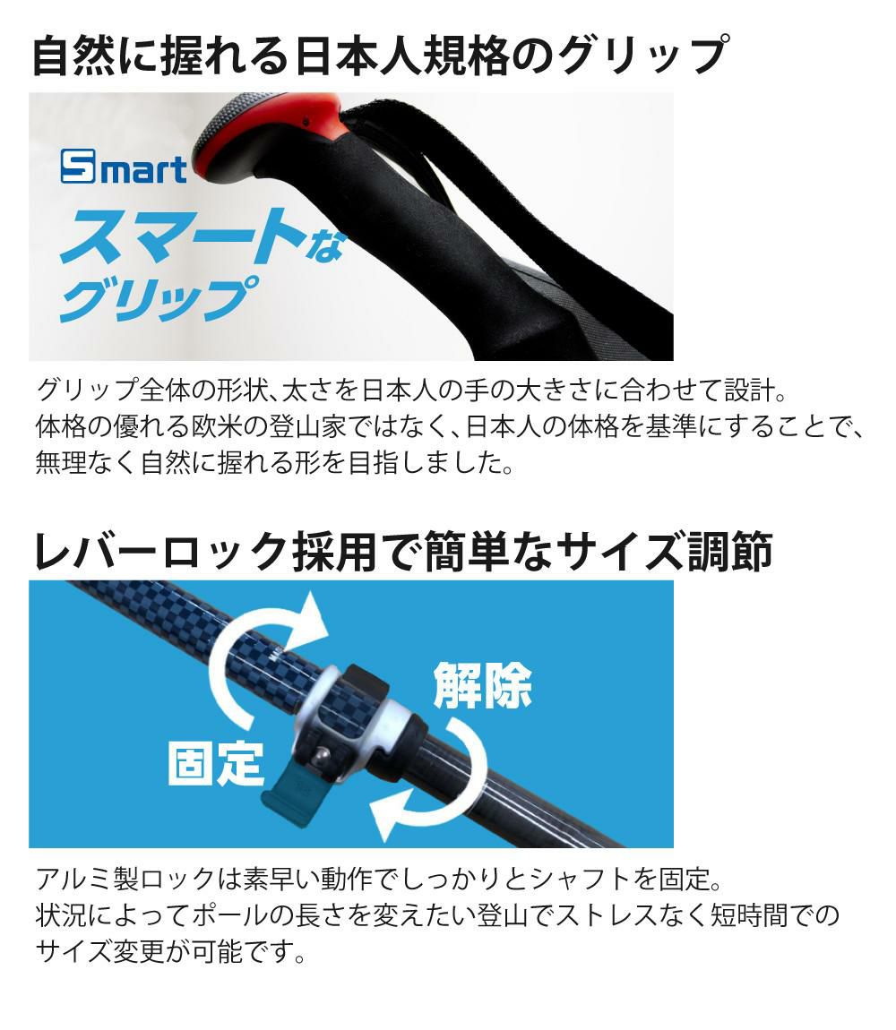 シナノ FAST-115 A/S   スカイ    超軽量アルミ  伸縮タイプ トレッキングポール   95-115cm 3段式調整  2本1組 SINANO