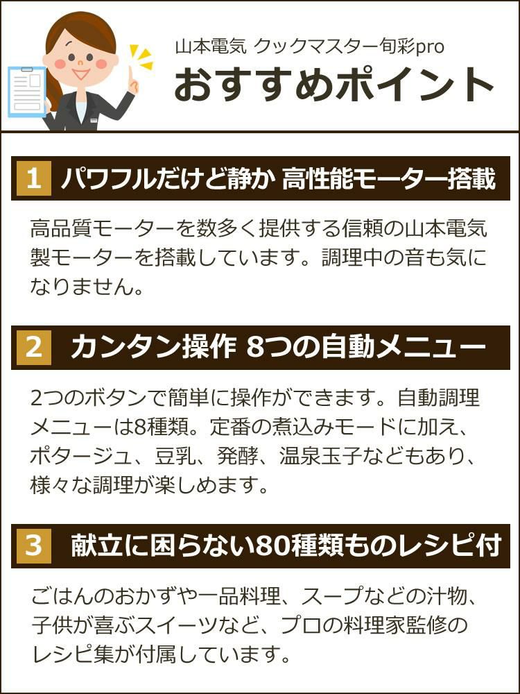 自動調理器 電気 調理器 山本電気 クックマスター 旬彩pro SHUNSAI PRO YE-CM17B 万能 煮込み ポタージュ スープ おかゆ 豆乳 おから 甘酒 ラッピング不可