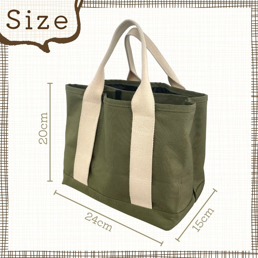 トートバッグ レディース ミニトート 仕切り付 A5サイズ レディースバッグ ブラック ベージュ カーキ ブラックベージュ