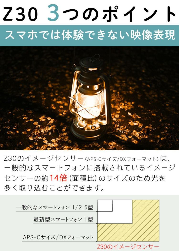 8点セット Nikon ニコン ミラーレスカメラ Z30 16-50 VR レンズキット 軽量 エントリーモデル VLOG 動画撮影 YouTube ラッピング不可