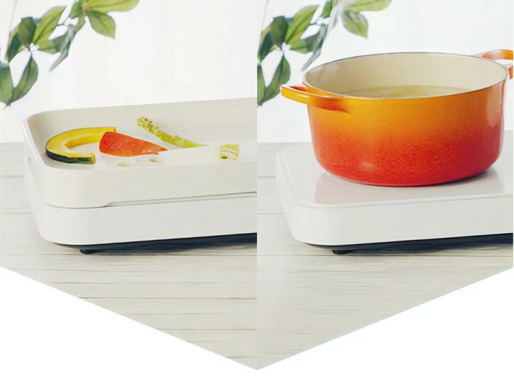 18cm両手鍋＆スプーン付き  ホットプレート おしゃれ IHコンロ アビテラックス IHホットプレート AIH-HP ホワイト 白 IH 2口 ラッピング不可