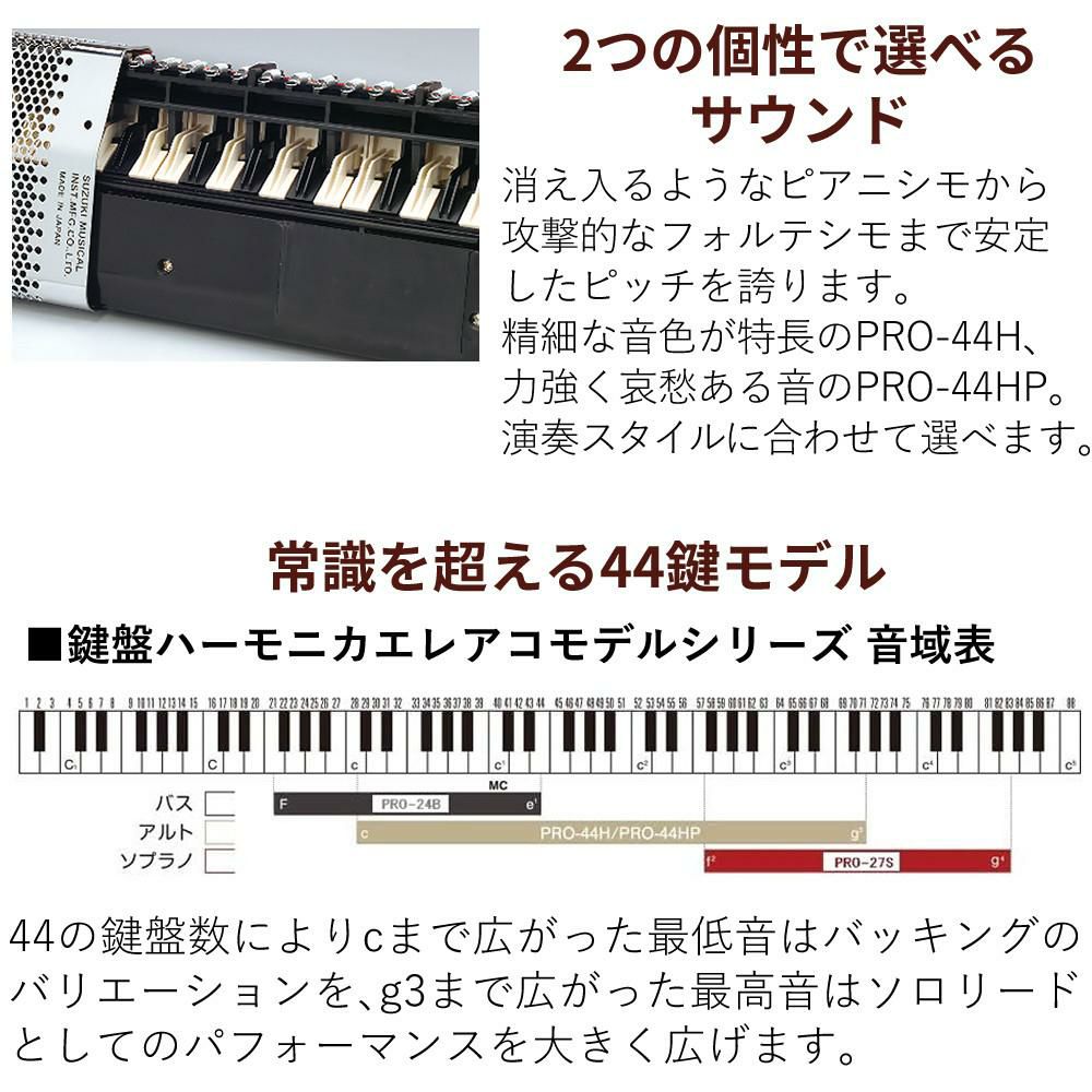 HAMMOND ハモンド HAMMOND44 PRO-44Hv2 鍵盤ハーモニカ エレアコモデル  ラッピング不可