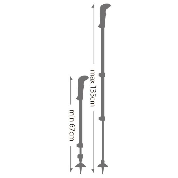 レキ トレッキングポール マカルーライト AS グレー 2本1組 アルミ製 伸縮タイプ LEKI 67-135cm 1300483