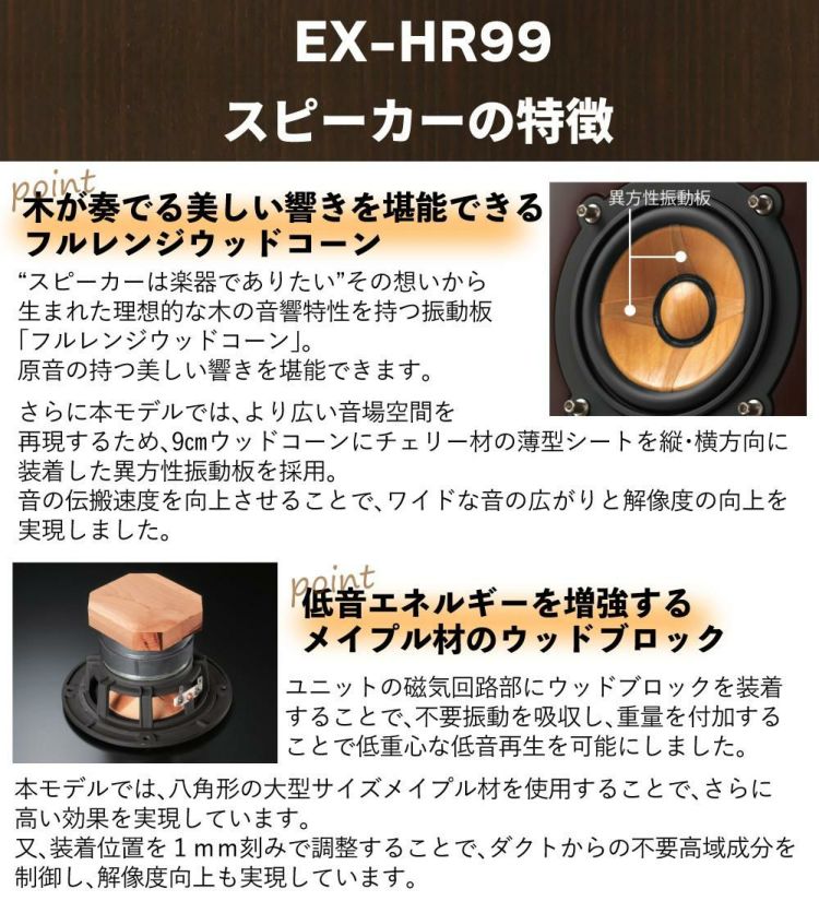 レビュー特典 ビクター コンパクトコンポーネントシステム WOOD CONE EX-HR99＆スタンド LS-EXHR99 セット ラッピング不可