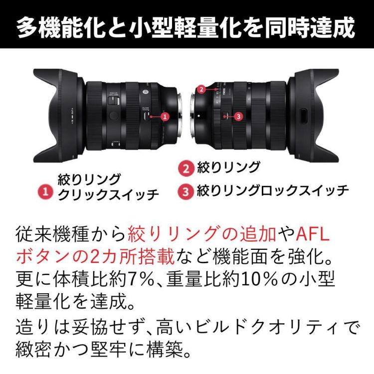 レビュープレゼント  レンズ保護フィルター付 シグマ 24-70mm F2.8 DG DN II  Art   ソニーEマウント