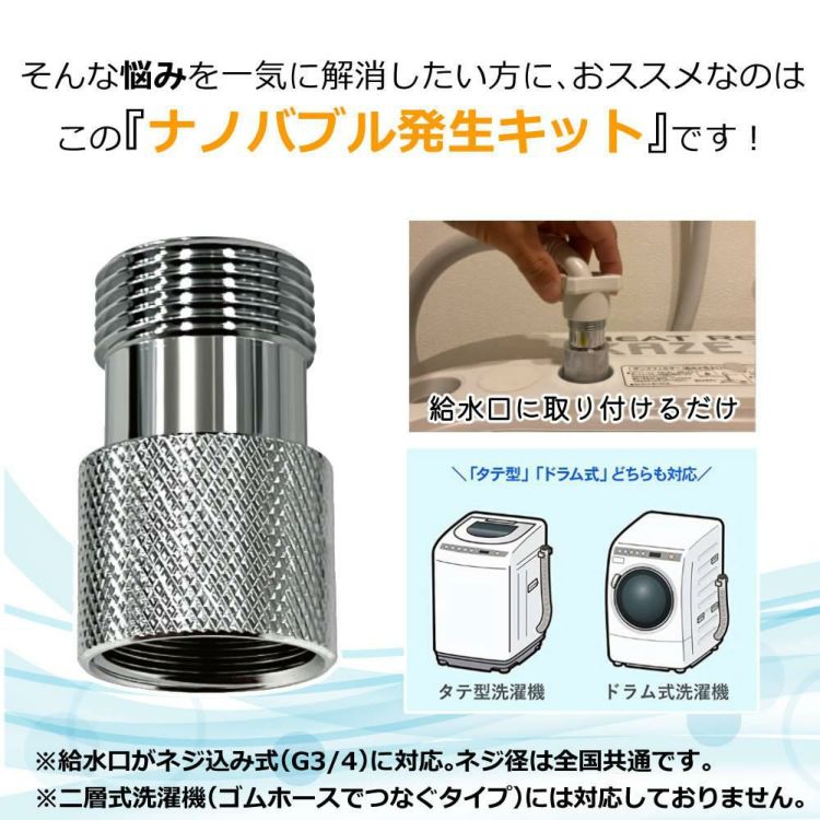 日本電興 ナノバブル発生キット 全自動洗濯機用 ND-NBZS