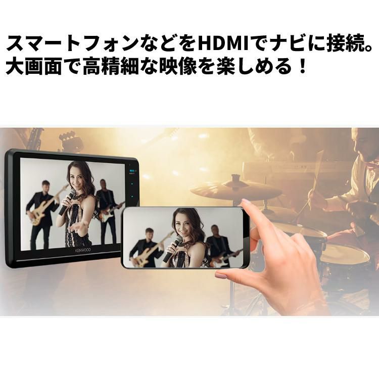 ケンウッド MDV-S711HD/ハイレゾ/地デジ/Bluetooth/DVD/USB/SD AVナビ 7V型/180mmモデル