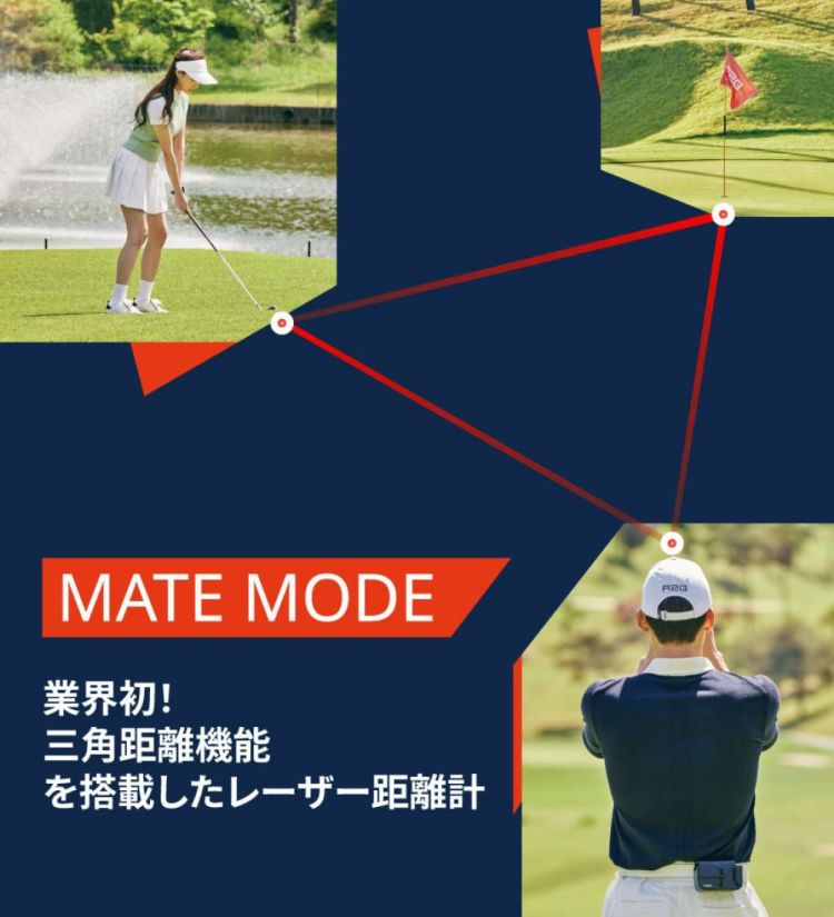 R2G レーザー距離計 MATE PRO ホワイト R25RNZ01 メイトプロ 白 ゴルフ距離計