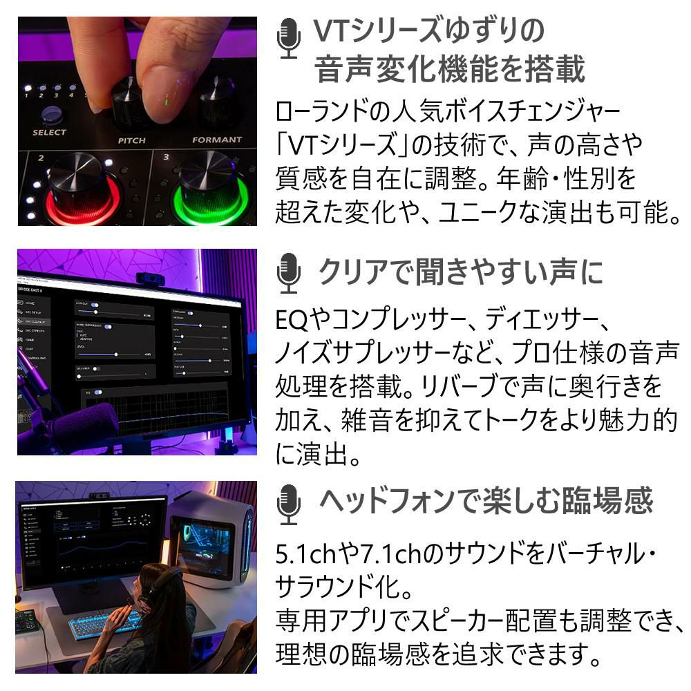 ローランド Roland ゲーミングミキサー BRIDGE CAST X ヘッドホンセット