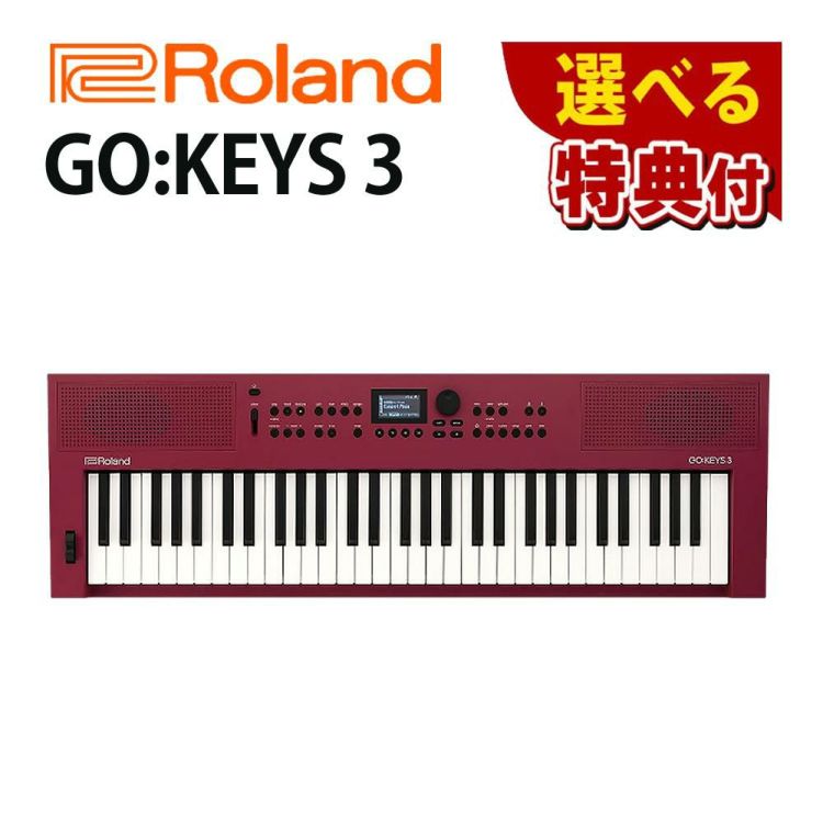 ローランド Roland GO:KEYS 3 GOKEYS3-RD キーボード 61鍵盤 ダークレッド 選べる特典セット ラッピング不可