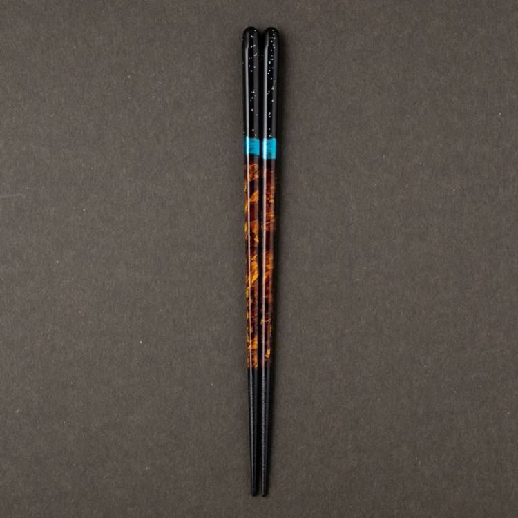 ペア箸セット マツ勘 桐箱 宵・暁 ペア砂岩箸置付 S-12187 ラッピング 熨斗対応