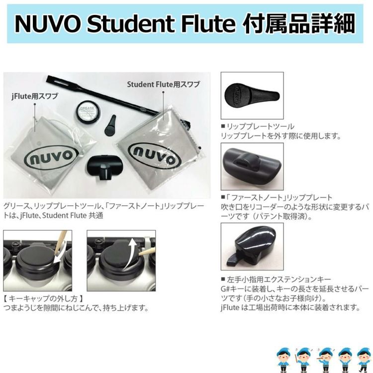 キョーリツ NUVO Flute2.0 Student Flute スチューデントフルート Silver/Black N235SFSB ラッピング不可