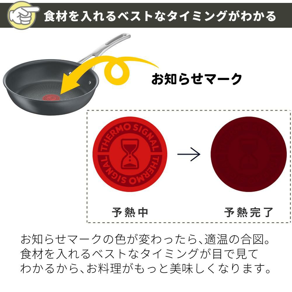 ティファール エクスペリエンス＋ フライパン 22cm IH ガス火両用 E52303 T-fal   ラッピング不可