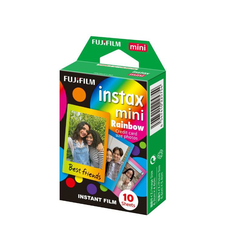 富士フイルム チェキフィルム instax mini 絵柄入りフレームタイプ RAINBOW  レインボー   メール便可：5個まで   富士フィルム フジフイルム インスタックスミニサイズ