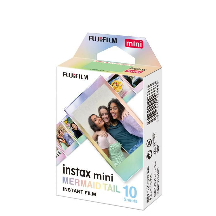 富士フイルム チェキ専用フィルム 絵柄入りフレームタイプ マーメイドテイル instax mini MERMAID TAIL WW1  メール便可：5点まで インスタックスミニサイズ