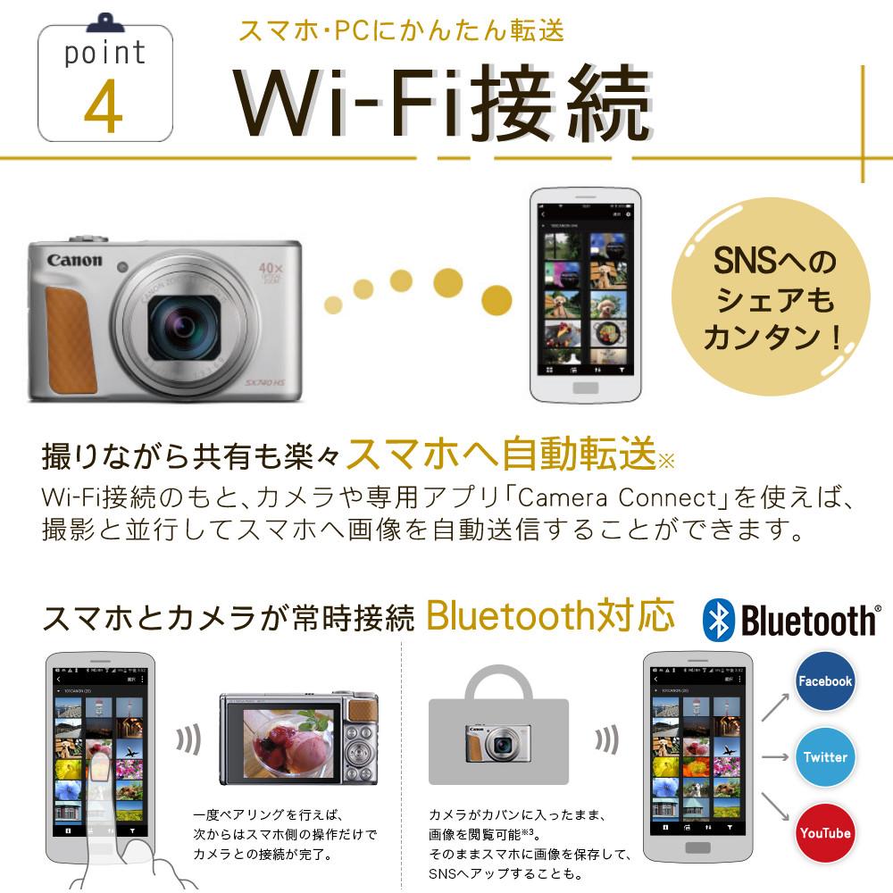 キヤノン デジタルカメラ PowerShot SX740 HS シルバー パワーショット  Canon キャノン