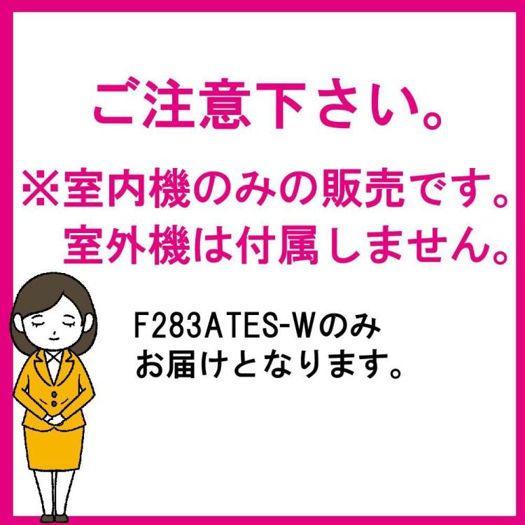 ダイキン 室内機 壁掛型エアコン 10畳程度  F283ATES-W  室内機のみ