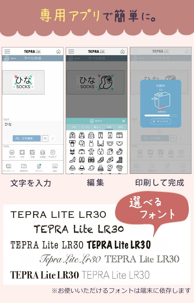 キングジム テプラライト LR30  限定色あり  スマホ対応 リラージュ LR30HL ラベルプリンター テプラ 6点セット