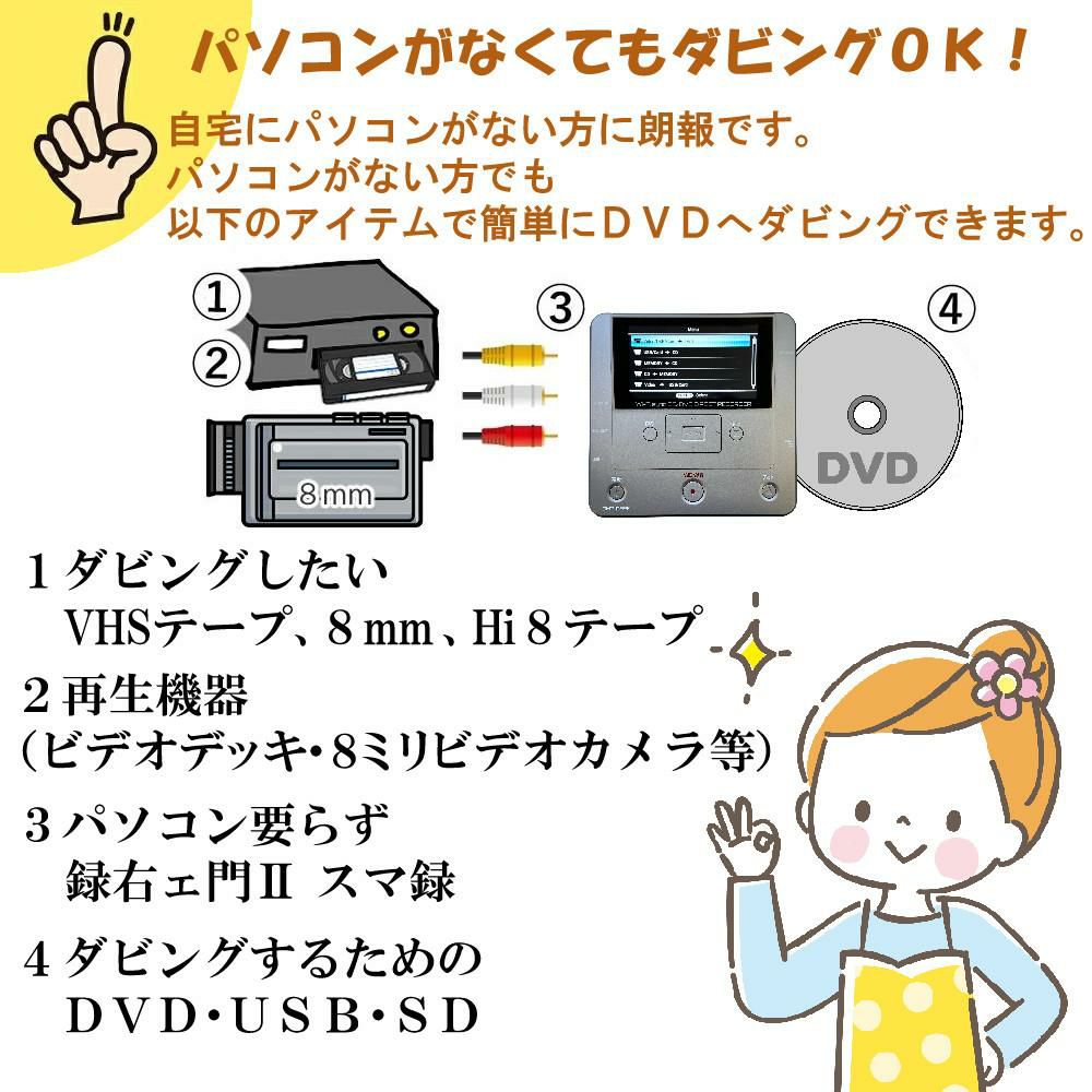 とうしょう メディアレコーダー パソコン要らず 録右ェ門2スマ録　DMR-0820