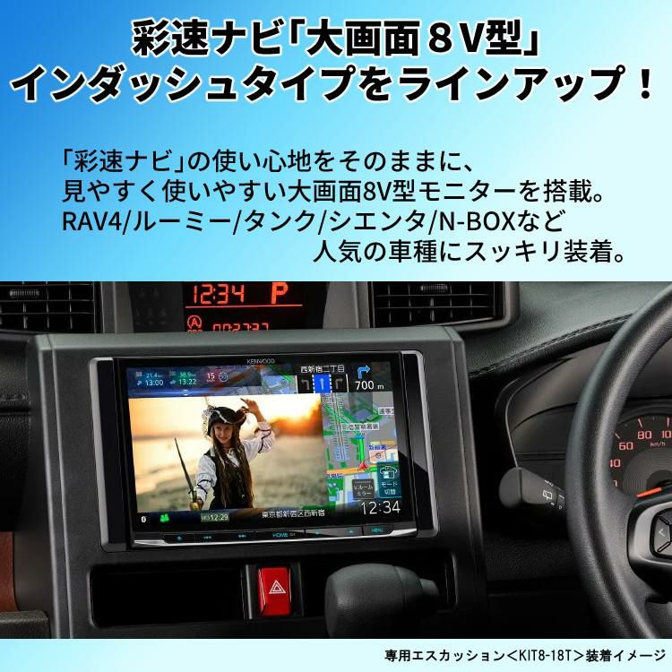 ケンウッド MDV-S811HDL カーナビ 彩速ナビ 8V型モデル インダッシュ 2024年モデル 大画面 ハイレゾ対応