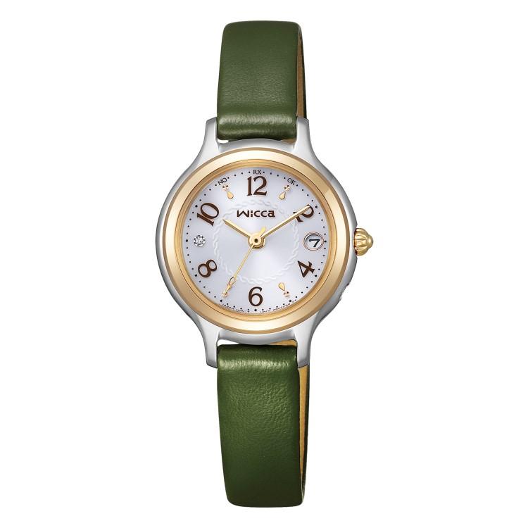 シチズン ウィッカ 腕時計 ソーラー電波 合成皮革バンド 限定モデル ホワイト レディース 国内正規品 KS1-937-11