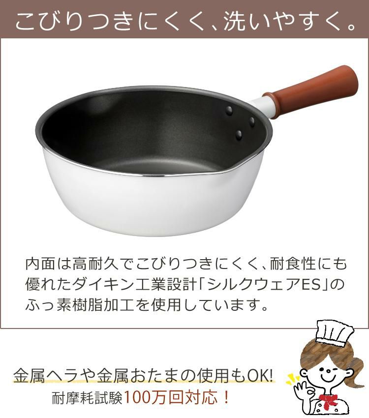 1台7役 / マルチパン トゥーメイドルチェ ToMaydolce Lサイズ 24cm RB-2166 [ IH・ガス火 対応 ]  ホワイト 白 ガラス蓋 フライパン 行平鍋 雪平鍋 片手鍋 ミルクパン 揚げ物 揚げ鍋 万能鍋 なべ  トゥメイドルチェ/和平フレイズ 食洗機不可