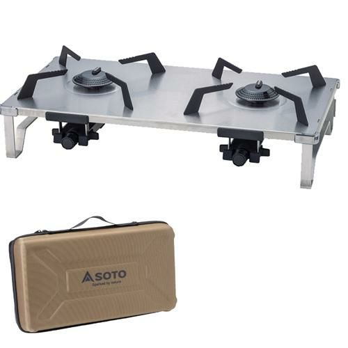SOTO レギュレーター2バーナー GRID ＆ ハードケースセット  ST-528 ＆ ST-5261  ソト 新富士バーナー 2口 コンロ ラッピング不可