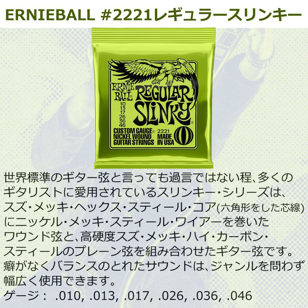 アーニーボール ERNIEBALL エレキギター弦 6枚セット