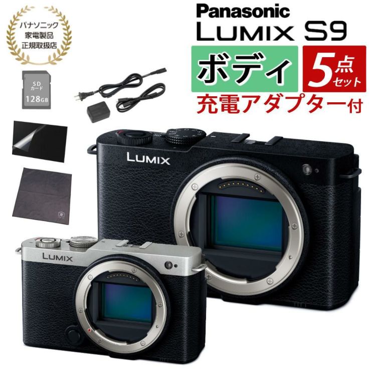 パナソニック ミラーレスカメラ LUMIX S9 ボディ DC-S9 SD＆アダプタ等5点セット
