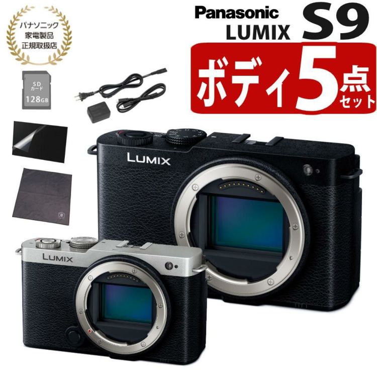 パナソニック ミラーレスカメラ LUMIX S9 ボディ DC-S9 SD＆アダプタ等5点セット