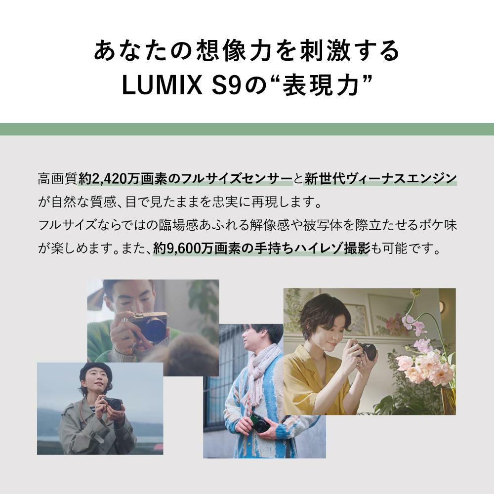 パナソニック ミラーレスカメラ LUMIX S9 ボディ DC-S9 SD＆アダプタ等5点セット