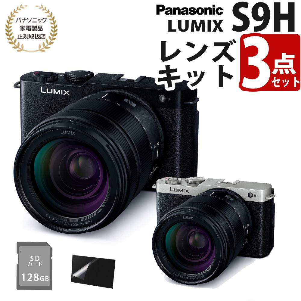 パナソニック ミラーレスカメラ LUMIX S9 28-200キット DC-S9 高倍率ズームレンズキット SD＆液晶保護フィルムセット