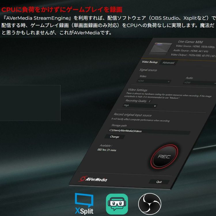 アバーメディア Live Gamer MINI - GC311 ゲームキャプチャー