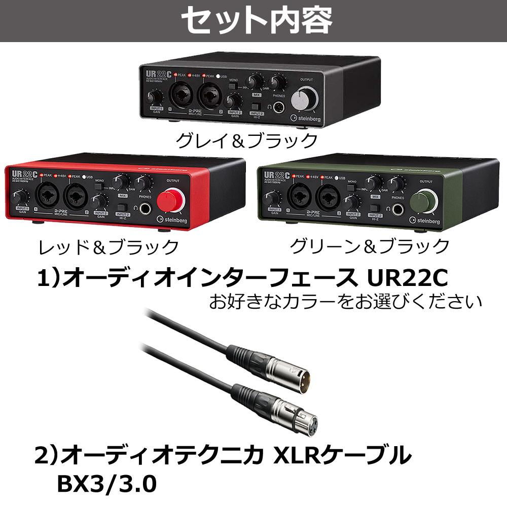 スタインバーグ USB オーディオインターフェース UR22C キャノンケーブル セット